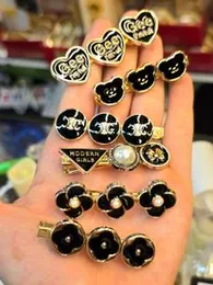 Premium imported golden black hair slides 6 pc compo