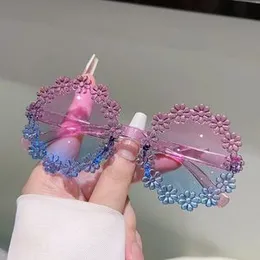 Flower Shaped Sunglasses Multi-color Decor Shades Kids Ins Trendy New Cute Children Sun Glasses