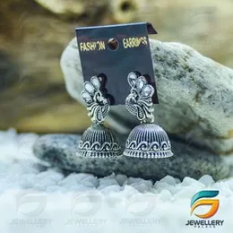 Silver plated Earring Silver Peacock Jimikki Design Stylish Metal Earring For Women.