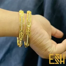 Gold plated Guaranteed Charm Bangle Stylish Rich Look With Stone For Women