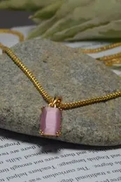 1.9mm fox singapore chain with stone pendant for stylish girls.