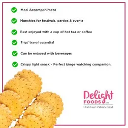 Delight Food Achari Mathri (300g) | Ready to Eat Evening Tea Time Snacks | Healthy | Crispy | Namkeen | Indian Matthi Snacks FROM INDIA (SAM)