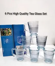Tea Time Glass Set â 6 Pcs Stylish Drinkware