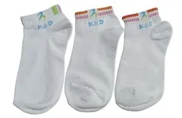 Girls White Cute Cotton Ankle Socks Size 3 to 6