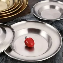 26cm stainless steel plates