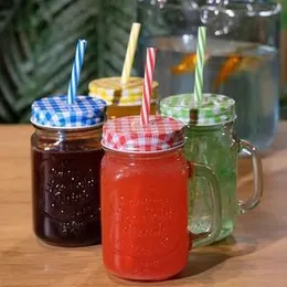 Mason Jar With Straw and Lid - 500ml