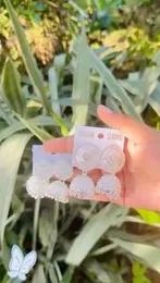 Full White Color Jimikki Earrings with White Beads (Two Sizes) for Women and Girls