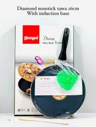 26cm Diamond nonstick tawa with induction base