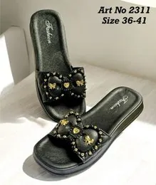 Pearl Bow Comfort Slides