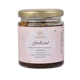 Earthen Story Sun Cooked Gulkand Organic without sugar 200gm | 50% Damask Rose & 50% Dhaga Mishri | 100% Natural Rose Petal Jam | Ayurvedic coolant, G