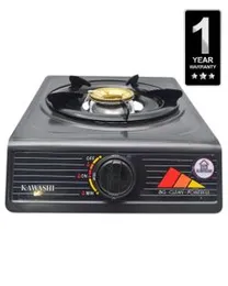 Kawashi 1 Burner Gas Cooker Non-Stick (Black)