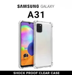 Luxury Transparent ThickBallon Bumper Case For Samsung Galaxy A31 Crystal Transparent Premium Quality Shockproof Protective Phone ShellSamsung A31 Sof