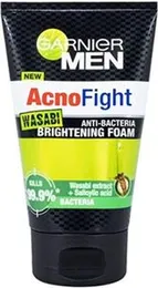 GARNIER MEN ACNO FIGHT WASABI ANTI BACTERIA BRIGHTENING FOAM 100ML