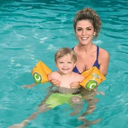 Bestway Inflatable Swimming Armbands for Kids Float Bands Sleeves - Inflatable Swim Armbands for Boys and Girls, Ages 3-6, Yellow