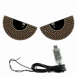 2 Pcs Car Windshield LED Demon Eye Sticker