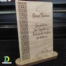Wooden Award Design Gift For Office Table, Wooden Customized Gift For Teacher.