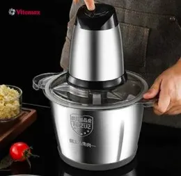 Vitamax Electric Food Chopper 2L Stainless Steel | Powerful 2-Blade Meat & Vegetable Grinder | Multi-Function Kitchen Processor
