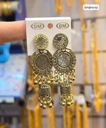 Long Gold Jimikki Earrings â Traditional Indian Jewelry for Women