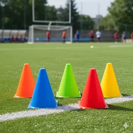 7" Inches 5 pcs Plastic Cone Games Athletic Training Cones Better Thickness Accurate Measurements Sanabil Sanaabil Sports