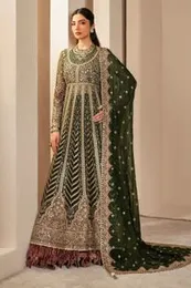 Deep Green Royal Embroidered Pakistani Shalwar