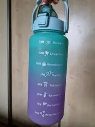 2 litre Large Capacity Motivational Gradient color GYM Water bottle