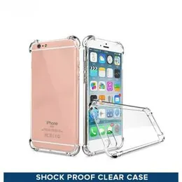 Luxury Shockproof Transparent Shockproof Bumper Case For Phone 6 6s Crystal Transparent Premium Quality Shockproof Protective Phone Shell6/6s Soft TPU