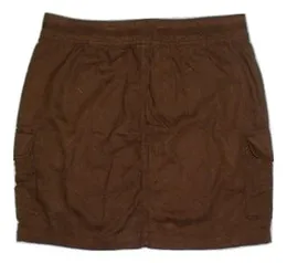 Izod Linen Skirt Brown