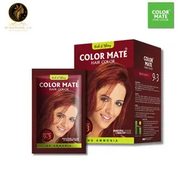 COLOR MATE No Ammonia Hair Burgundy Color 200G (9.3) 10 Packs