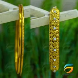 Product details of Gold Plated Traditional Antique Look Oxidized Bohemian Design Stylish Fancy Bangle with White Stone for Girl & Women   Available Si