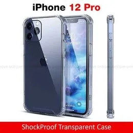 iPhone 12 Pro Transparent Shockproof ThickBallon Case - Clear TPU Bumper Case For iPhone 12 Pro Back Cover Premium Quality Anti Shock Airbag Phone Cas