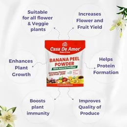 Casa De Amor Banana Peel Powder Fertilizer for Plants, Natural Bloom Booster for Plants and Gardening (900 gm) (FROM INDIA)NUZ