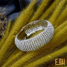ESH High Quality Silver Lover Stylish Free Size Bangle with Stones for Women & Girls