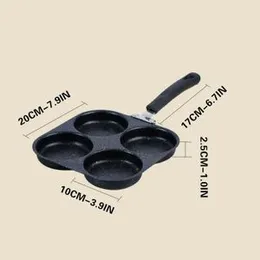 4 Hole Frying Pot Thickened Omelet Pan Non-Stick Egg Pancake Steak Pan Cooking Egg Ham Pans Breakfast Maker
