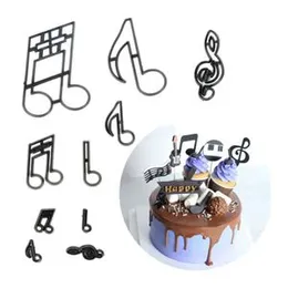 0Pcs Set Music Notes Cookie Cutter Plastic Sugarcraft Fondant Icing Cutter And Mold Cake Decorating Tools Baking Cupcake Mold