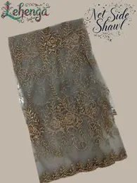 Bridel Lehenga Embroidered Net Big Shawl â Premium Quality | 92â Ã 39â | Beautiful Colors
