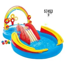 Inflatable Bath Tubs with Water Spray for Adults Spa Sliding Swimming Pool Bath Pool Swimming Bath Tub Kids (SPOT 8 Shaped Bath Pool) |