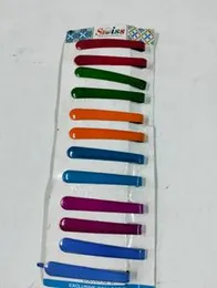 Metal Multicolor Plain Hair Pins 12 Pieces