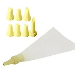 Cake Decorating Icing Bag with 7 Nozzles Set