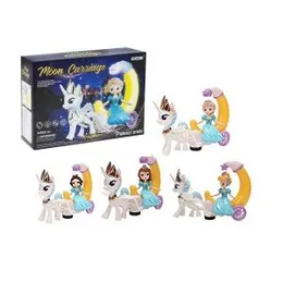 Kids Toy Unicorn Electronic Automatic Omni Directional Moon Carriage Car (0678)