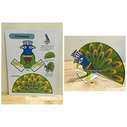 16 Pieces Scissor-Less Paper Crafts Paper Doll Animals Vehicles Buildings Toys Educational Activity for Children