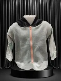 Grey and Black Kids Zip-Up Hoodie â Soft Fleece Jacket with Peach Zipper