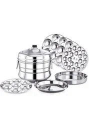Idly pot with steamer 21pcs 3pcs deep Idly plate 1pcs mini idly plate 20pcs 1pcs steamer & idiyappam plate 1pcs dhokla plate
