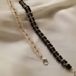 Crystal Beads Bracelet â Black & White Pair