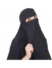 muslim Women and girls Hijab black color single Niqab Veil Face Cover .