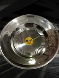 Stainless Steel Lunch-Dinner 23cm Plate  ,Table Silver Plates