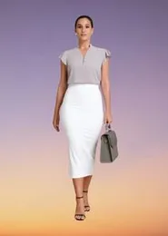 Midi Length Pencil Skirt