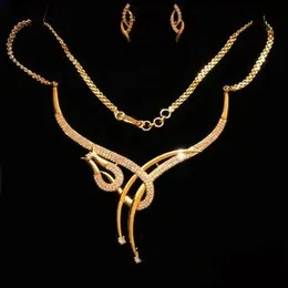 Gold plated Quality Necklace Beautiful Design Necklace With Earring For Woman FREE GIFT BOX.