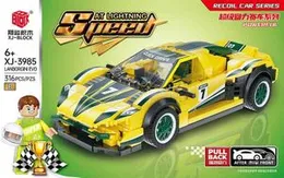 Lamborghini b blocks 243pcs XJ-3985B | Jun Toys Construction Set â Pull-Back Lamborghini EVO Car