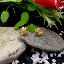 Gold Plated Sun Flower design Earring For Women