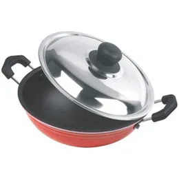 Heavy Duty  Suruchi Appam Kadai with Lid Non-Stick Appam Pan, Traditional Hopper Maker